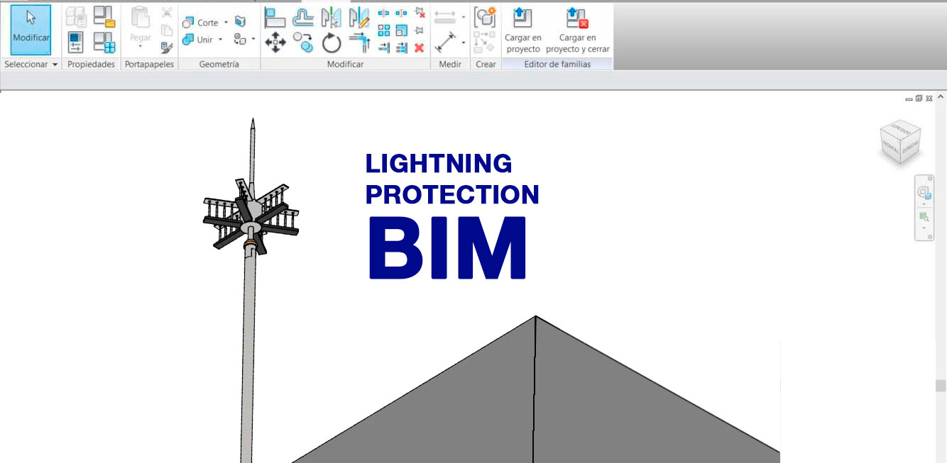 Lightning protection products in BIM format