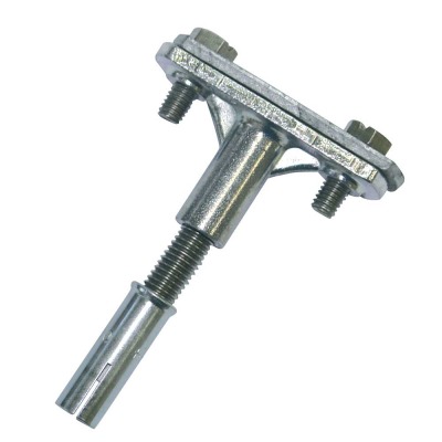 Abrazadera abatible con espiga con tirafondo