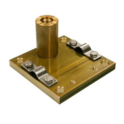 Horizontal support for lightning rods brass