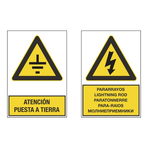 Placas de aviso y señalización