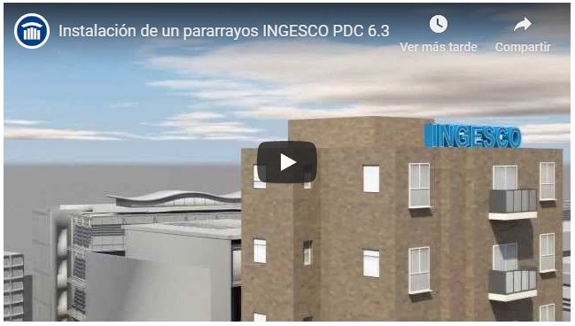 Instalación del pararrayos PDC