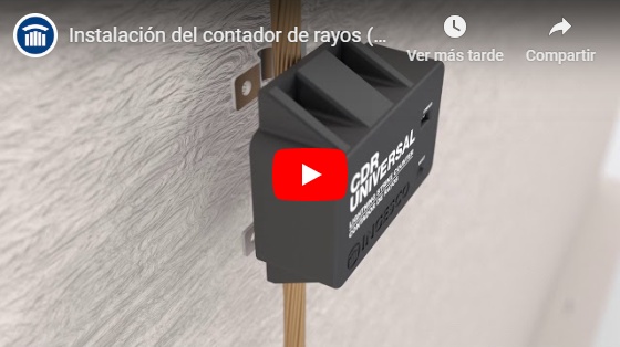 Instalación del contador de rayos (CDR Universal)